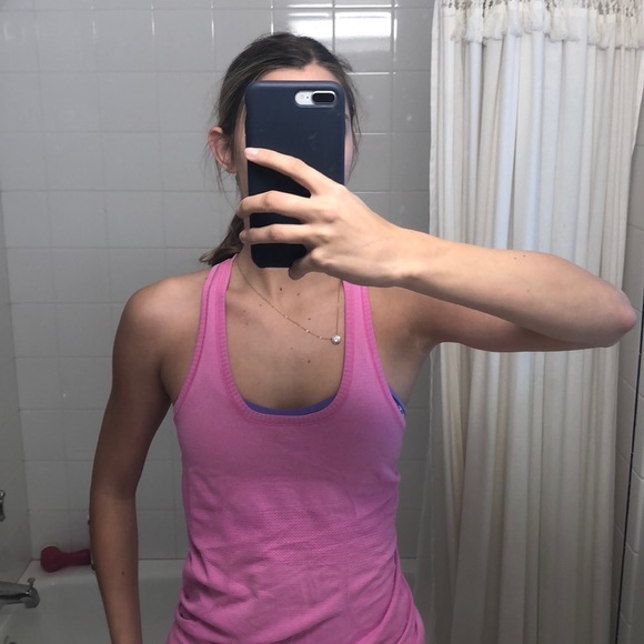 Pink Lulu tank top! Lightly worn - Picture 3 of 3